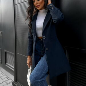 Tmavě modrý kabát NOAM Velikost: ONESIZE