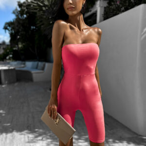 Tmavě růžový elegantní overal METASTE Velikost: M/L