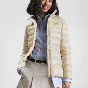 Tommy Hilfiger dámská béžová prošívaná bunda WW0WW39581 M