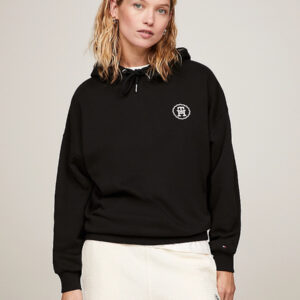 Tommy Hilfiger dámská černá mikina s kapucí WW0WW39798 L