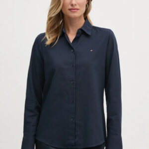 Tommy Hilfiger dámská tmavě modrá košile WW0WW42019 42