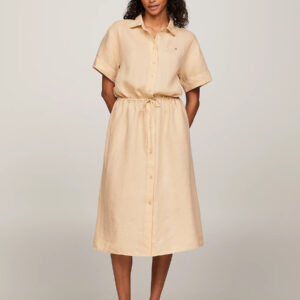 Tommy Hilfiger dámské béžové šaty WW0WW41911 42