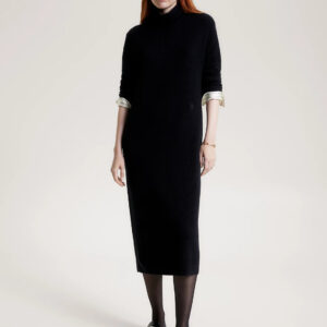 Tommy Hilfiger dámské černé vlněné šaty WW0WW39925 XL/R