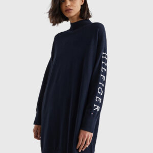 Tommy Hilfiger dámské tmavě modré svetrové šaty WW0WW36651 XS