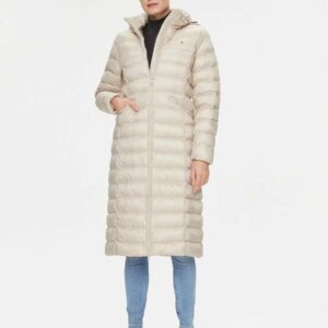 Tommy Hilfiger dámský béžový kabát WW0WW39863 L