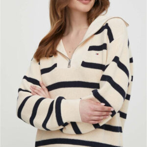 Tommy Hilfiger dámský béžový svetr WW0WW42420 L