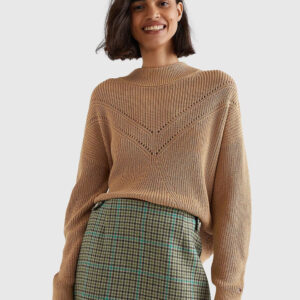 Tommy Hilfiger dámský hnědý svetr WW0WW37497 M