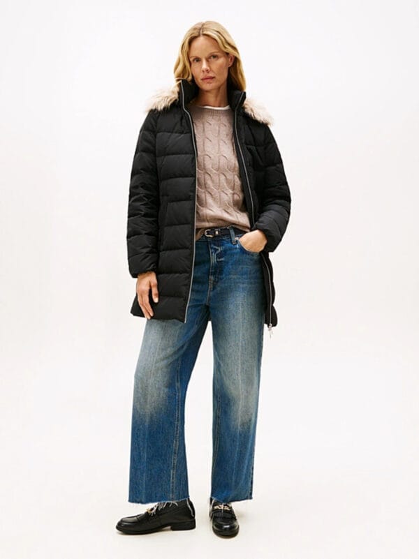 Tommy Hilfiger dásmký peřový kabat  WW0WW47540BDS XXL