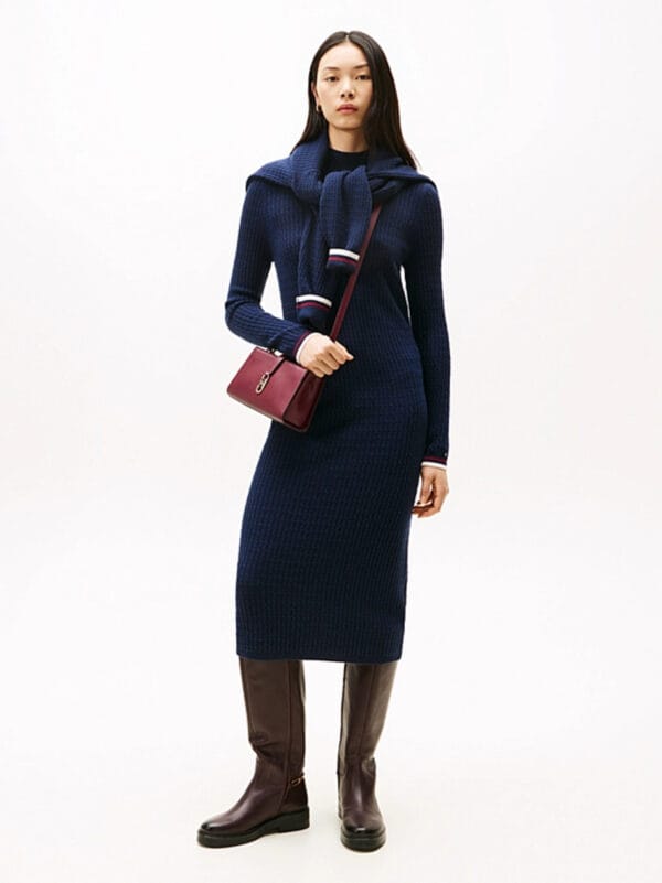 Tommy Hilfiger svetrové šaty WW0WW46430C1G XL