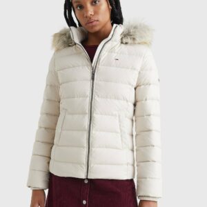 Tommy Jeans dámská béžová zimní bunda DW0DW08588 XS