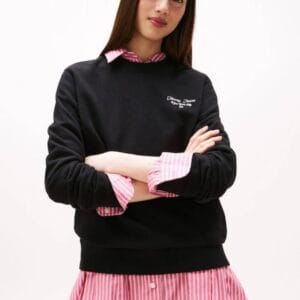 Tommy Jeans dámská černá mikina DW0DW21960BDS XL