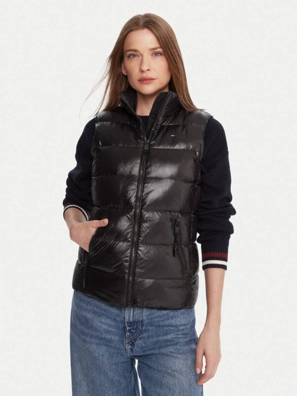 Tommy Jeans dámská černá vesta DW0DW21622BDS XL