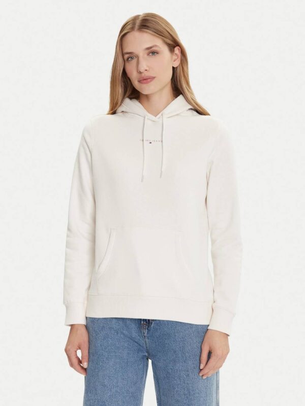 Tommy Jeans dámská krémová mikina DW0DW21963YBH L