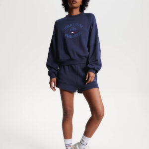 Tommy Jeans dámská tmavě modrá mikina WORLDWIDE DW0DW16137 L