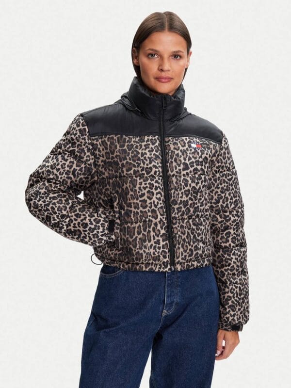 Tommy Jeans dámská vzorovaná zimní bunda DW0DW219670HD L
