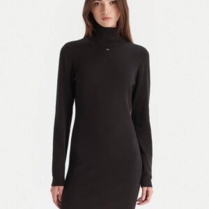 Tommy Jeans dámské černé úpletové šaty DW0DW21958BDS XL