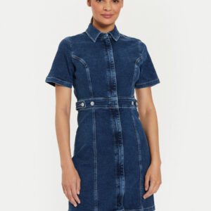 Tommy Jeans dámské modré džínové šaty DW0DW18593 XS