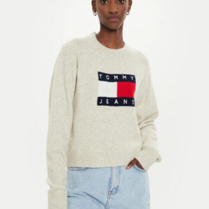 Tommy Jeans dámský béžový svetr DW0DW18681 L