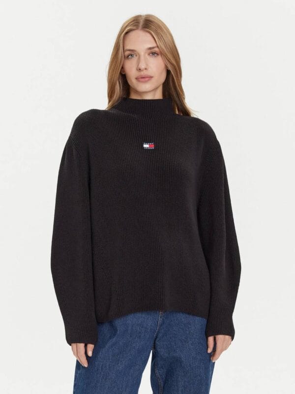 Tommy Jeans dámský černý svetr DW0DW21676BDS XL