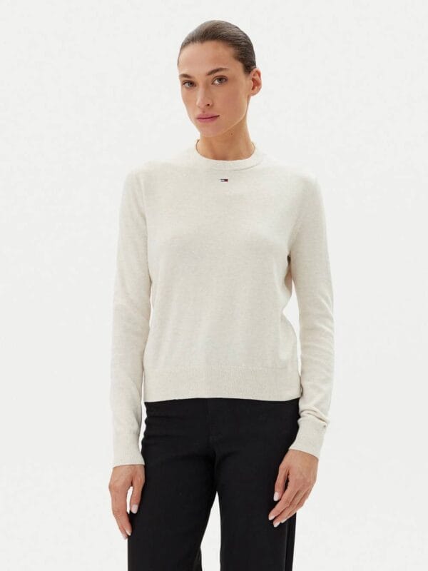 Tommy Jeans dámský krémový svetr DW0DW20159YBH XL