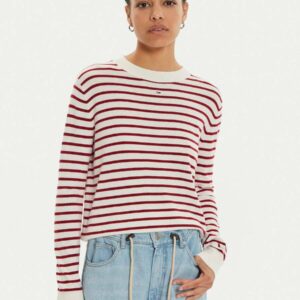 Tommy Jeans dámský pruhovaný svetřík DW0DW17254 L