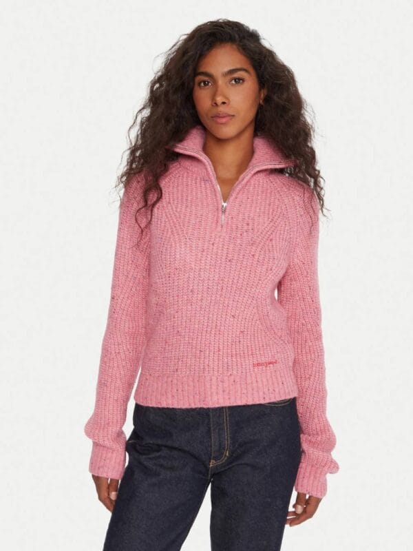 Tommy Jeans dámský růžový svetr DW0DW21686THC L