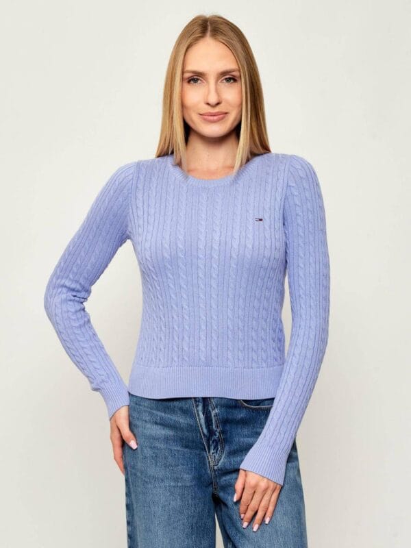 Tommy Jeans dámský světle fialový svetr DW0DW22165C5Z XL