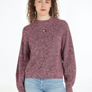 Tommy Jeans dámský vínový svetr DW0DW19234 L