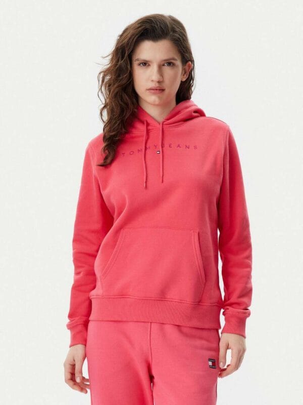 Tommy jeans dámská růžová mikina DW0DW20304 XL