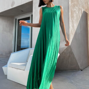 Zelené dlouhé elegantní šaty WIRELESS