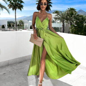 Zelené elegantní dlouhé šaty FAIRYTALE Velikost: ONESIZE