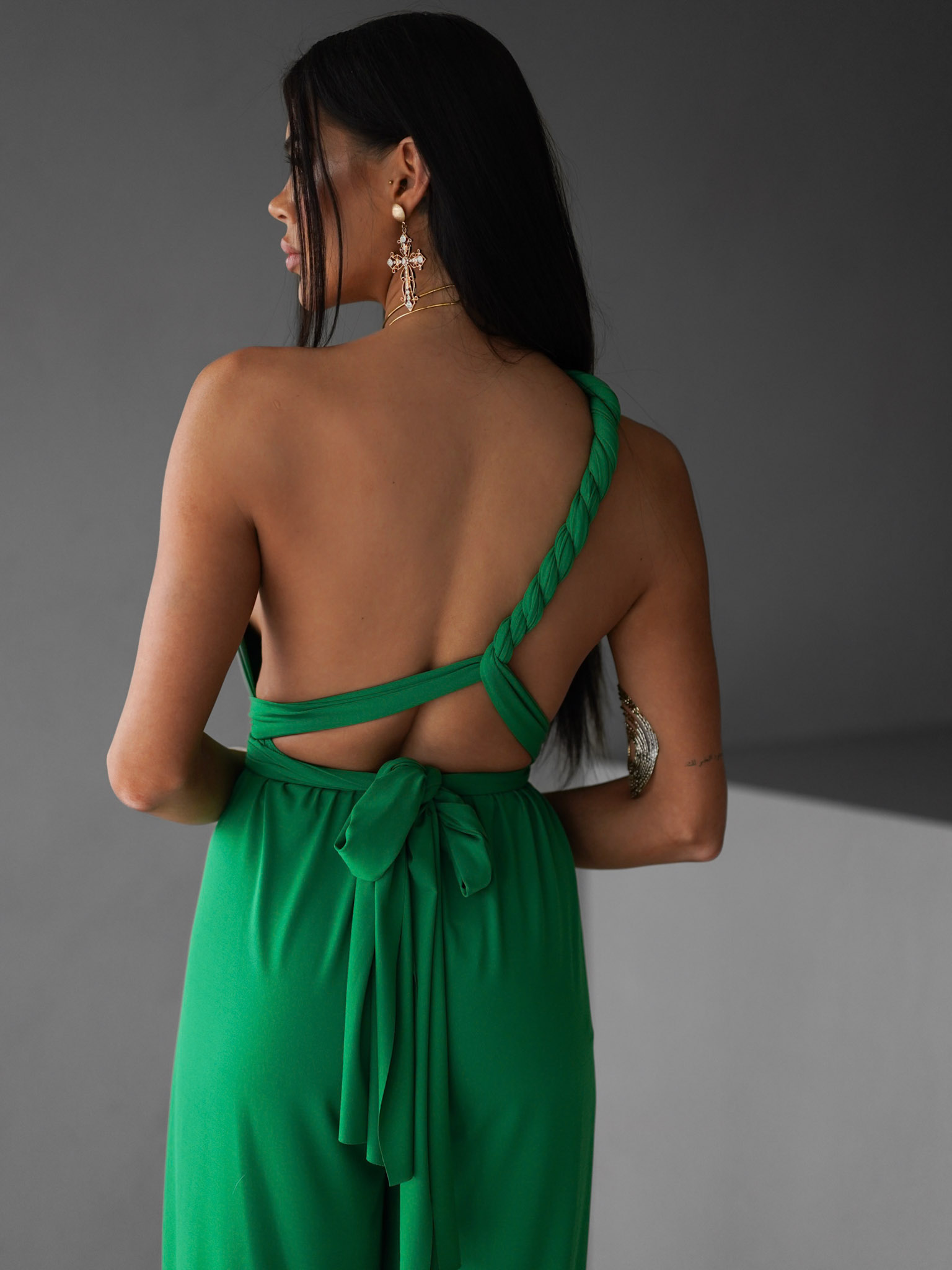 Zelený dlouhý overal PERCY na zavazování - Obrázek 2