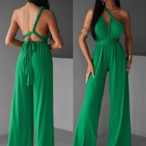 Zelený dlouhý overal PERCY na zavazování