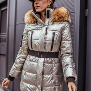 Zlatá metalická bunda NORTH Velikost: S