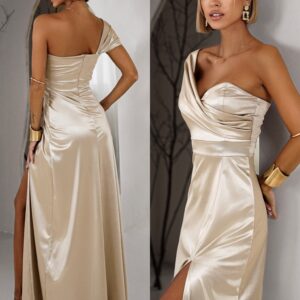 Zlaté dlouhé společenské korzetové šaty SIMONE Velikost: ONESIZE