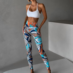 Barevné sportovní tvarující legíny OLIRYA Velikost: L