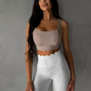 Béžová sportovní podprsenka SELYRA s podporou Velikost: L