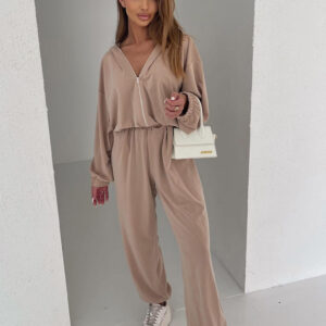 Béžový luxusní pohodlný overal LEMOULET Velikost: ONESIZE