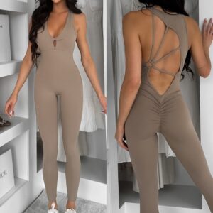 Béžový tvarující dlouhý overal ROSELA Velikost: M/L