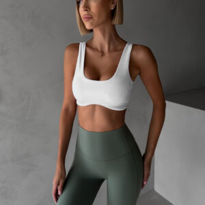 Bílá jóga sportovní podprsenka HUSTLE Velikost: S