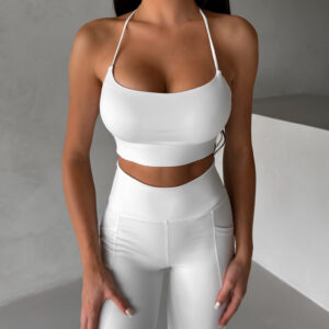 Bílá sportovní podprsenka OSSANIT na ramínka Velikost: L