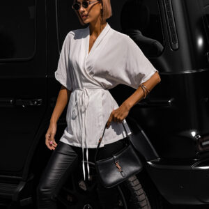 Bílá zavazovací tunika ERRYLA Velikost: ONESIZE