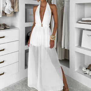 Bílé vzdušné šaty NYCVIRA s páskem Velikost: ONESIZE