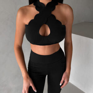 Černá sportovní jóga podprsenka ISOURAT Velikost: L