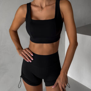 Černá sportovní podprsenka SELYRA s podporou Velikost: L