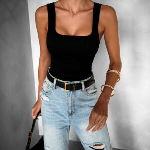 Černé bavlněné basic body DARINA Velikost: M/L