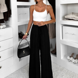 Černé široké kalhoty GLIFFON s puky Velikost: L