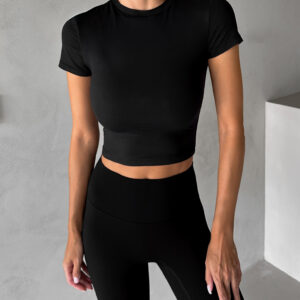 Černé sportovní fitness tričko MEREDIN Velikost: L