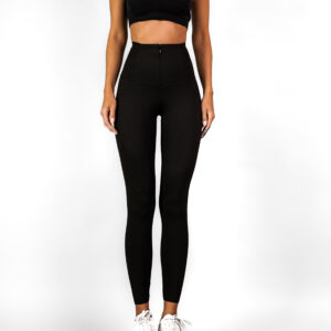 Černé stahovací legíny HELIODER s vysokým pasem Velikost: L/XL