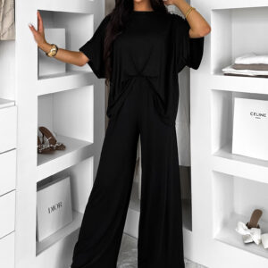 Černý basic kalhotový komplet MYRLYN Velikost: ONESIZE